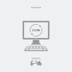 Bar progress computer icon