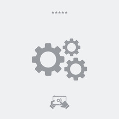 Gear flat single icon