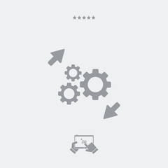 Network icon - Working gears