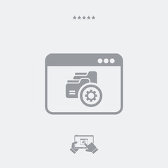 Folders process flat icon