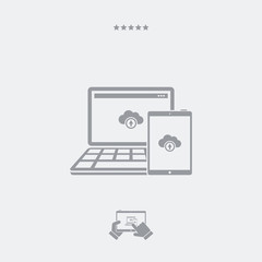 Multi devices cloud icon