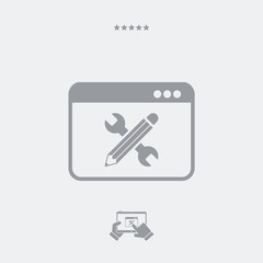 Fototapeta premium Wrench and pencil - Project icon