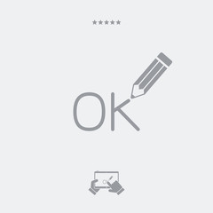 A Pencil writes "ok"