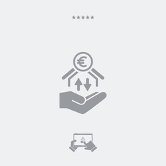 Money transfer services - Euro - Minimal icon