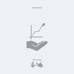 Business growth graph - Minimale flat icon