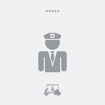 Policeman concept - Minimal flat icon
