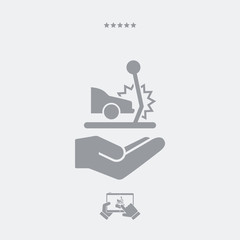 Car crash - Vector web icon