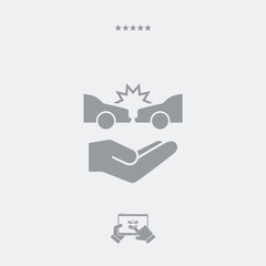 Car crash - Vector web icon