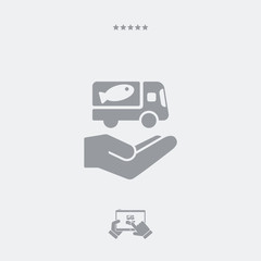 Food delivery service - Vector web icon