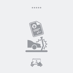 Car insurance payment - Yen - Vector web icon
