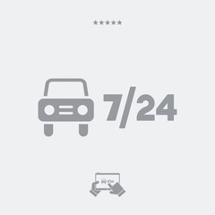 Automotive services 7/24 - Vector web icon