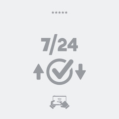 Check 7/24 transfer services - Vector web icon