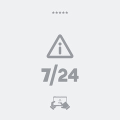 7/24 info services - Vector web icon