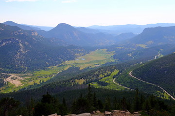 Fototapeta premium Scenic views from Trail Ridge Road, Rocky Mountain National Park in Colorado, USA.