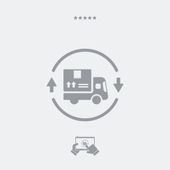 Steady delivery service 24/7 - Vector web icon