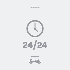 Steady services 24/24 - Vector web icon