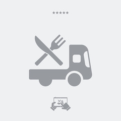 Online food services - Vector web icon