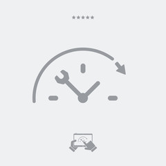 Steady technical assistance services - Vector web icon