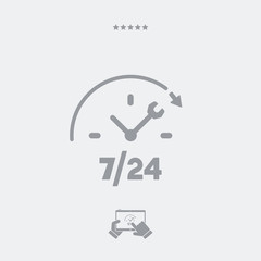 Steady technical assistance services - Vector web icon