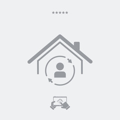 House full protection - Vector web icon