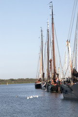 Historical ships of the brown vleet mooring in the outer haven