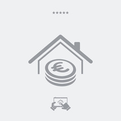 Home satellite receiver - Vector web icon