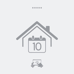 Home satellite receiver - Vector web icon