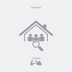 Home satellite receiver - Vector web icon