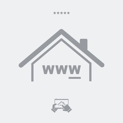 Home satellite receiver - Vector web icon