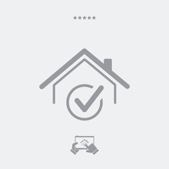 Home satellite receiver - Vector web icon