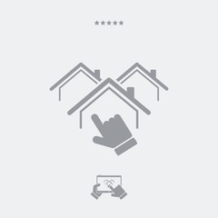 Home satellite receiver - Vector web icon