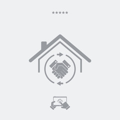 Home satellite receiver - Vector web icon