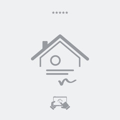 Home certification - Vector web icon