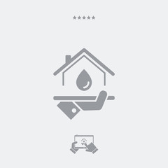 Domestic hydraulic services - Vector web icon