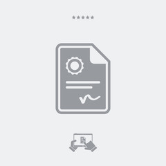 Official certificate - Vector web icon