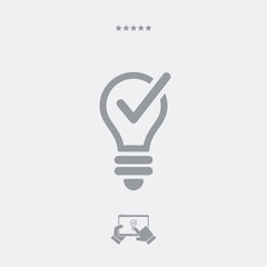 Check innovative idea - Vector web icon