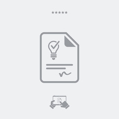 Contract for electricity service - Vector web icon