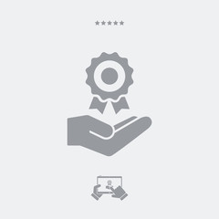 Certification service - Vector web icon