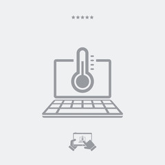 Computer temperature - Vector web icon