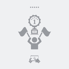 Sport supporters - Crowd of fans - Vector web icon