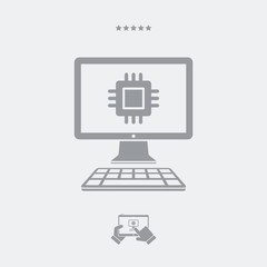 Computer processor - Vector web icon