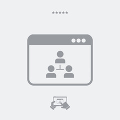 Digital network - Vector web icon