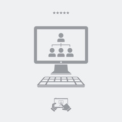 Digital network - Vector web icon