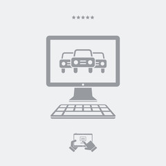 Automotive services online - Vector web icon