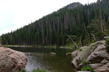 Fototapeta na wymiar Dream Lake in the Rocky Mountain National Park, Colorado, USA.