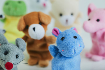 指人形 動物 パペット ぬいぐるみ 仲良し