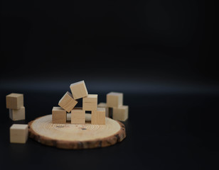 White cubes on black background