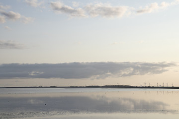 View on Wadden sea and Harlingen