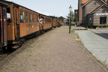 Fototapeta na wymiar Platform of the historical railway