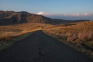 Country Road at sunset South Africa